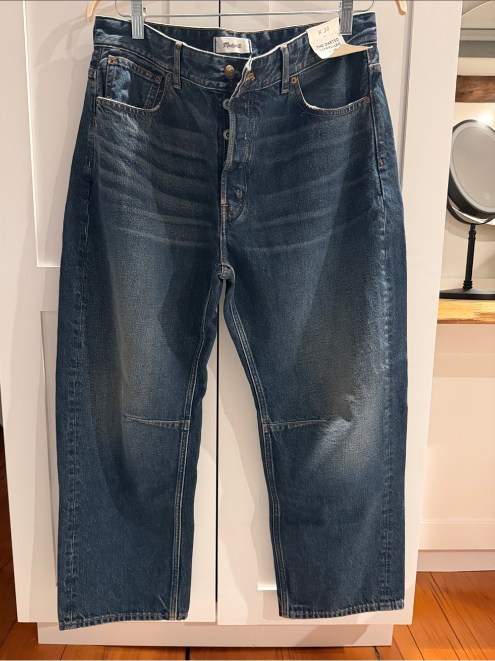 Madewell Darted Barrel-Leg Jean - Blue